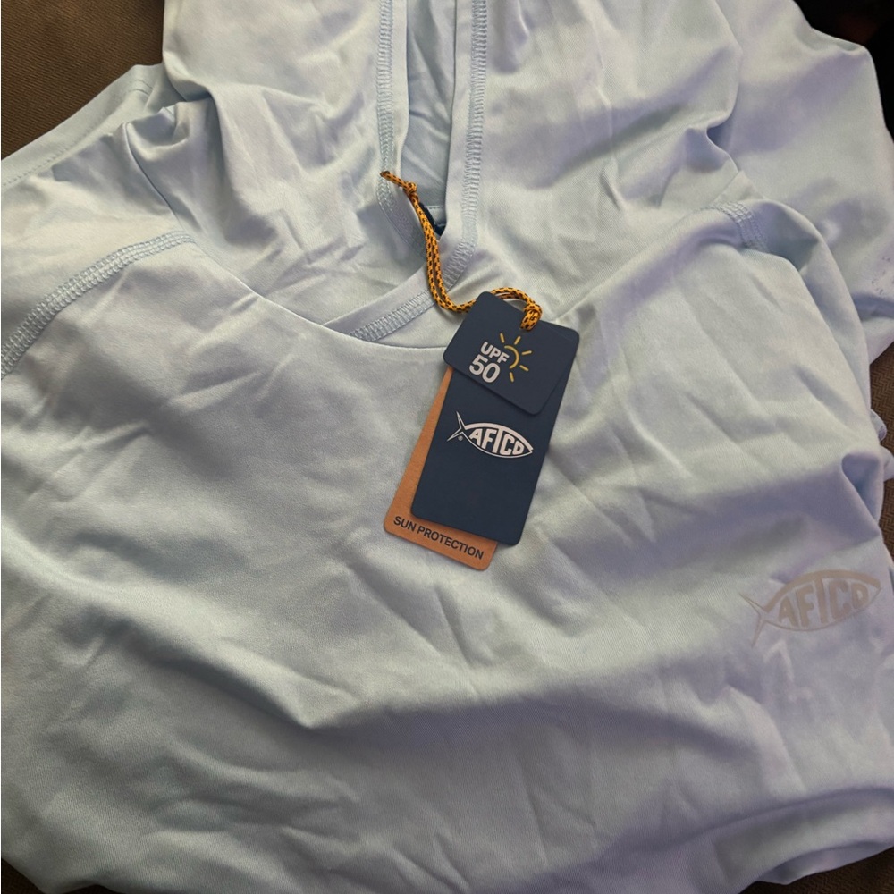 AFTCO Sky Blue Performance Hoodie